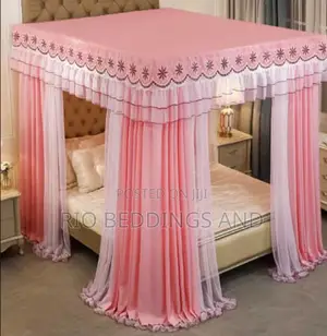 Four Stand Mosquito Net With Curtains