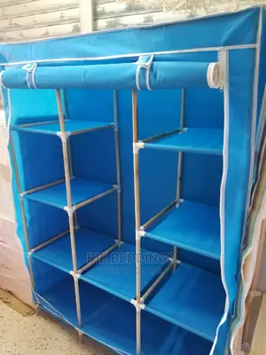 Blue Wood Frame Closet