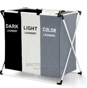 3 Section Foldable Laundry Basket
