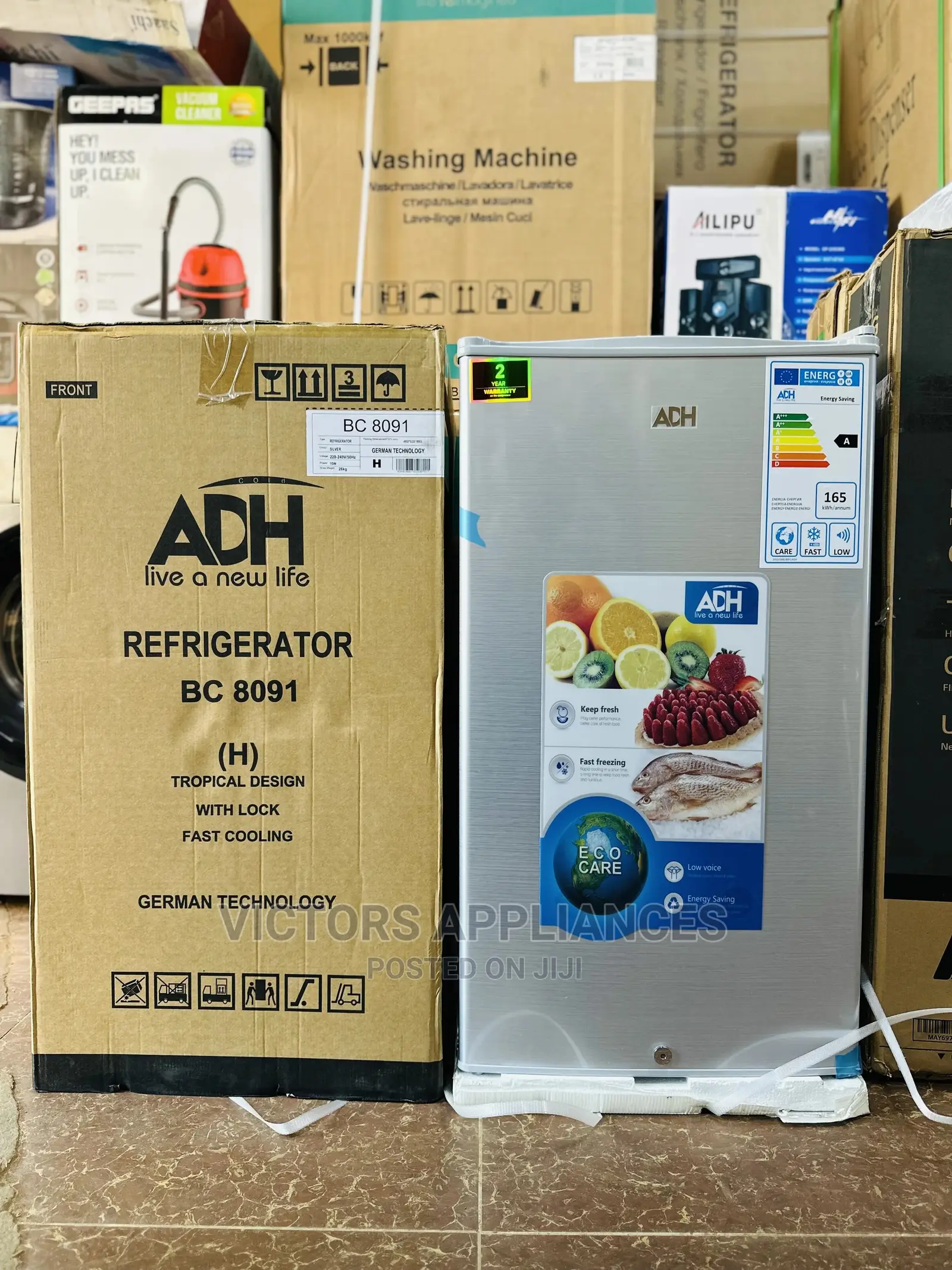 Brand New ADH 120L Single Door Fridge Germany Technology