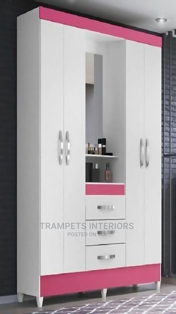 Wardrobes White and Pink Design