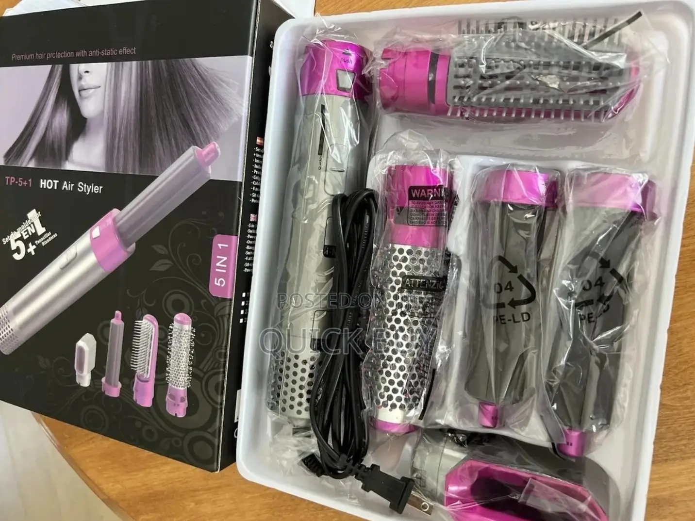 5-in-1 Hot Air Styler Curling Tong Hair Styling