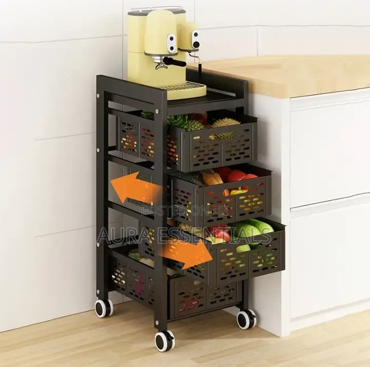 Fruit Vegetable Storage Basket Cart Trolley