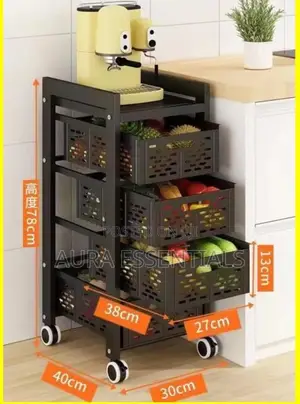Fruit Vegetable Storage Basket Cart Trolley