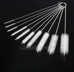 10 PCS Stainless Soft Hair Nylon Cleaning Brushes Set