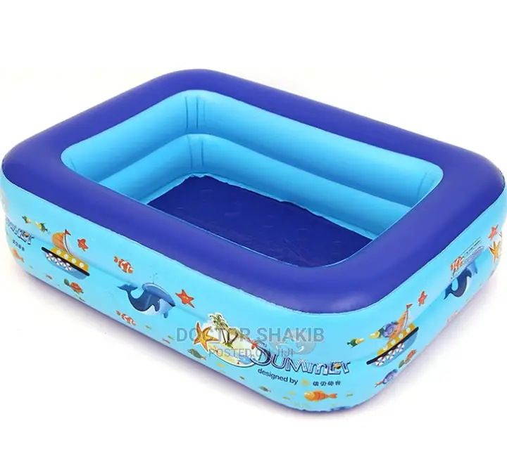 Two Ring Rectangular Kids Swimming Pool