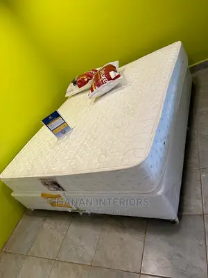 6*6 Flat Bed and Mattress - White Spring