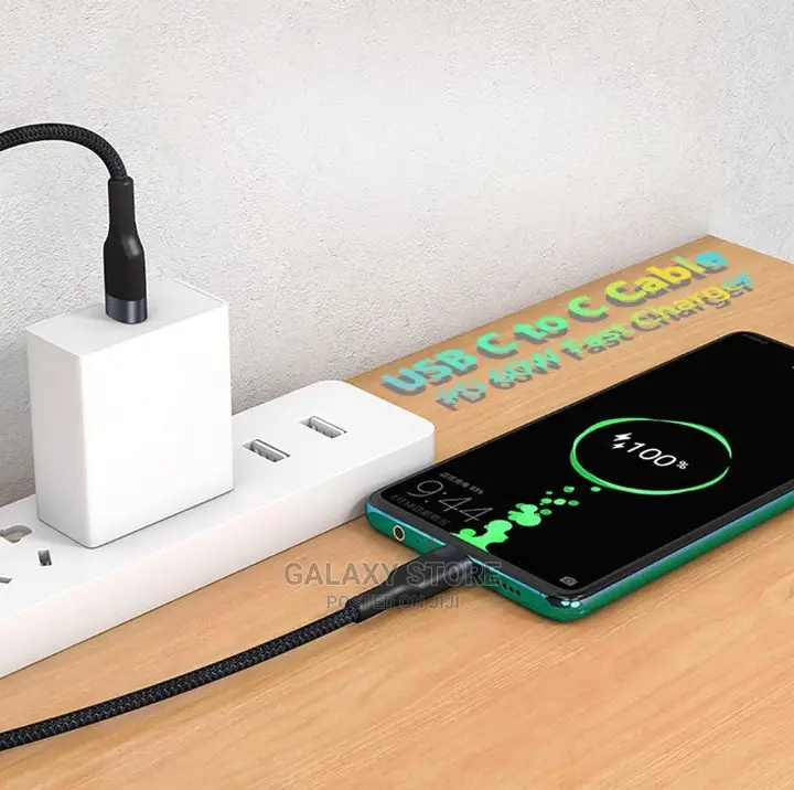 60w Pd Usb C to Usbc Charger Cable Fast Charger Power Data