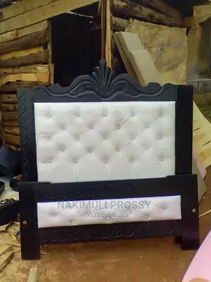 4by6 White Leather Bed