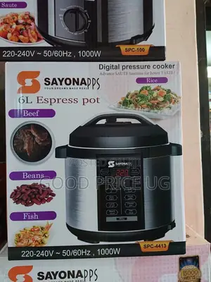 6 Litres Sayona Digital Pressure Cooker.