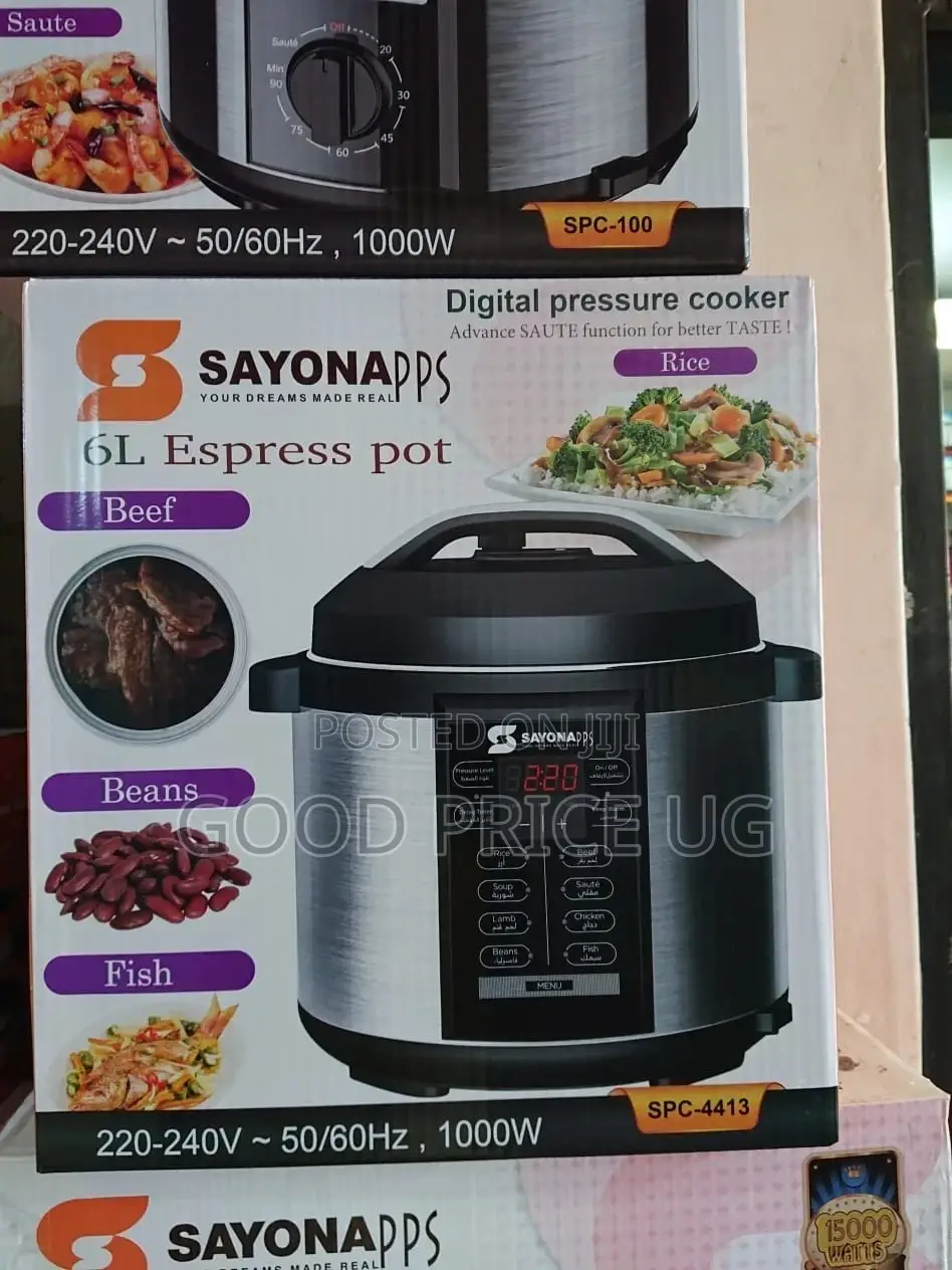 6 Litres Sayona Digital Pressure Cooker.