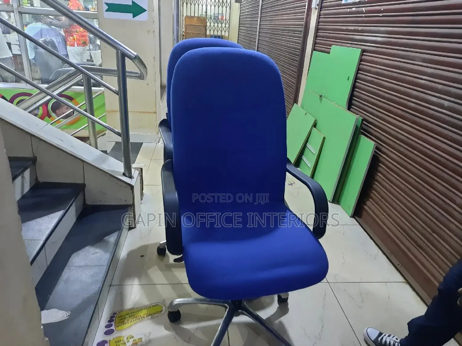 High Back Chairs, 2 Pieces