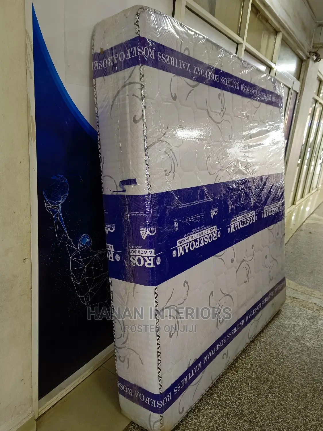 6*6/10 Latex High Density Mattress-White and Cream