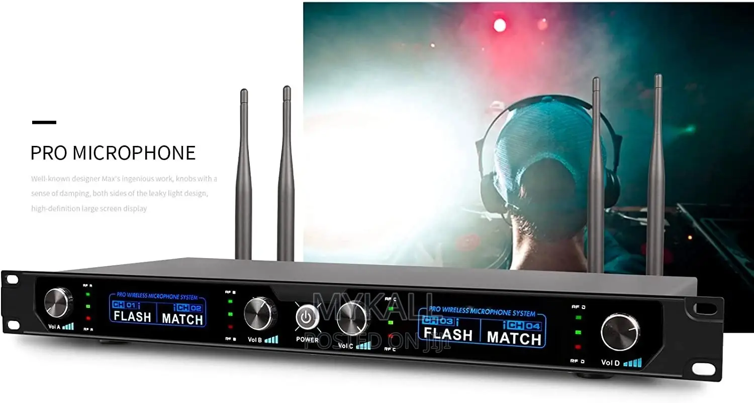 G-mark G440 Wireless Microphone 4 Channels UHF Dynamic Mic