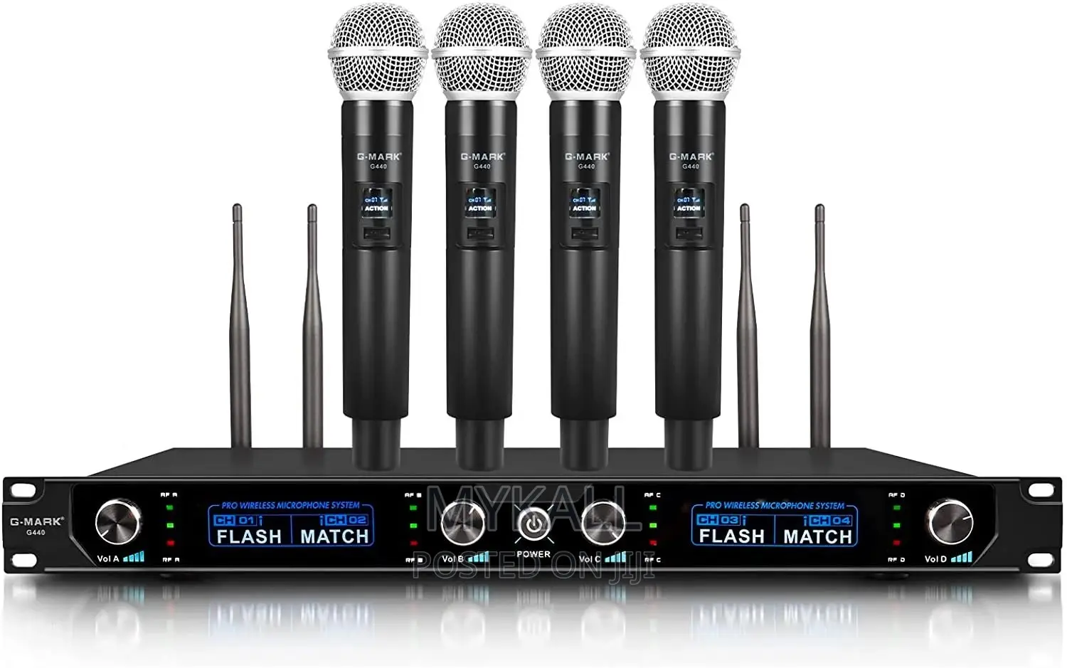 G-mark G440 Wireless Microphone 4 Channels UHF Dynamic Mic