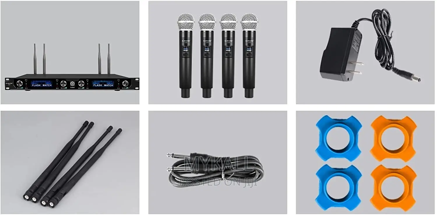 G-mark G440 Wireless Microphone 4 Channels UHF Dynamic Mic