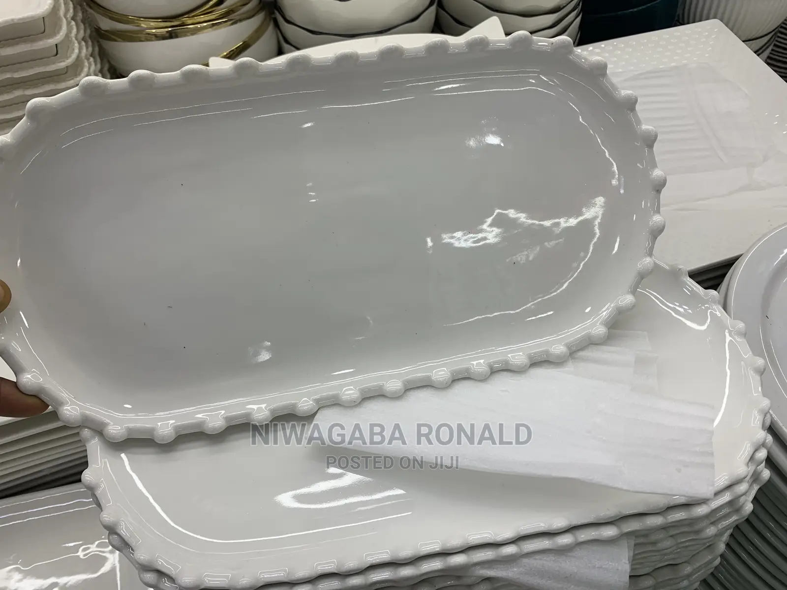 6pc Classic White Dinner Plate