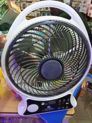 Rechargeable Ac DC Table Fan With a Speaker