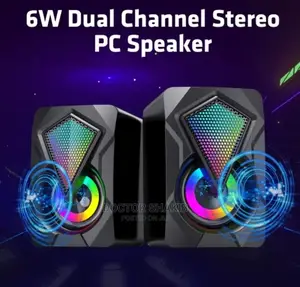 Mini Stereo PC/ Laptop RGB Led Lights Speaker