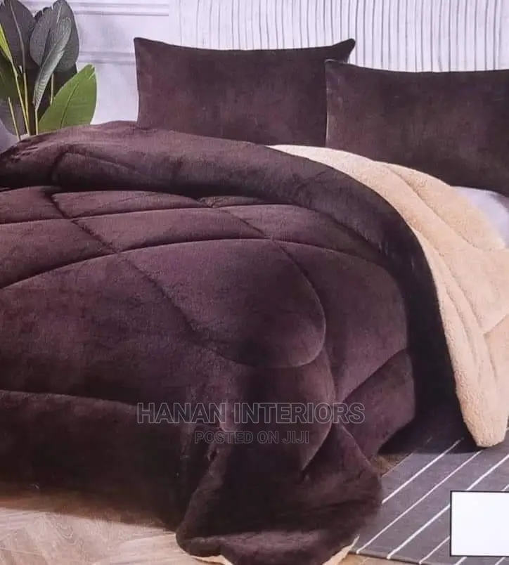 Woolen Thick Duvet-Blue and Brown