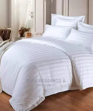 White Stripped Bedsheets