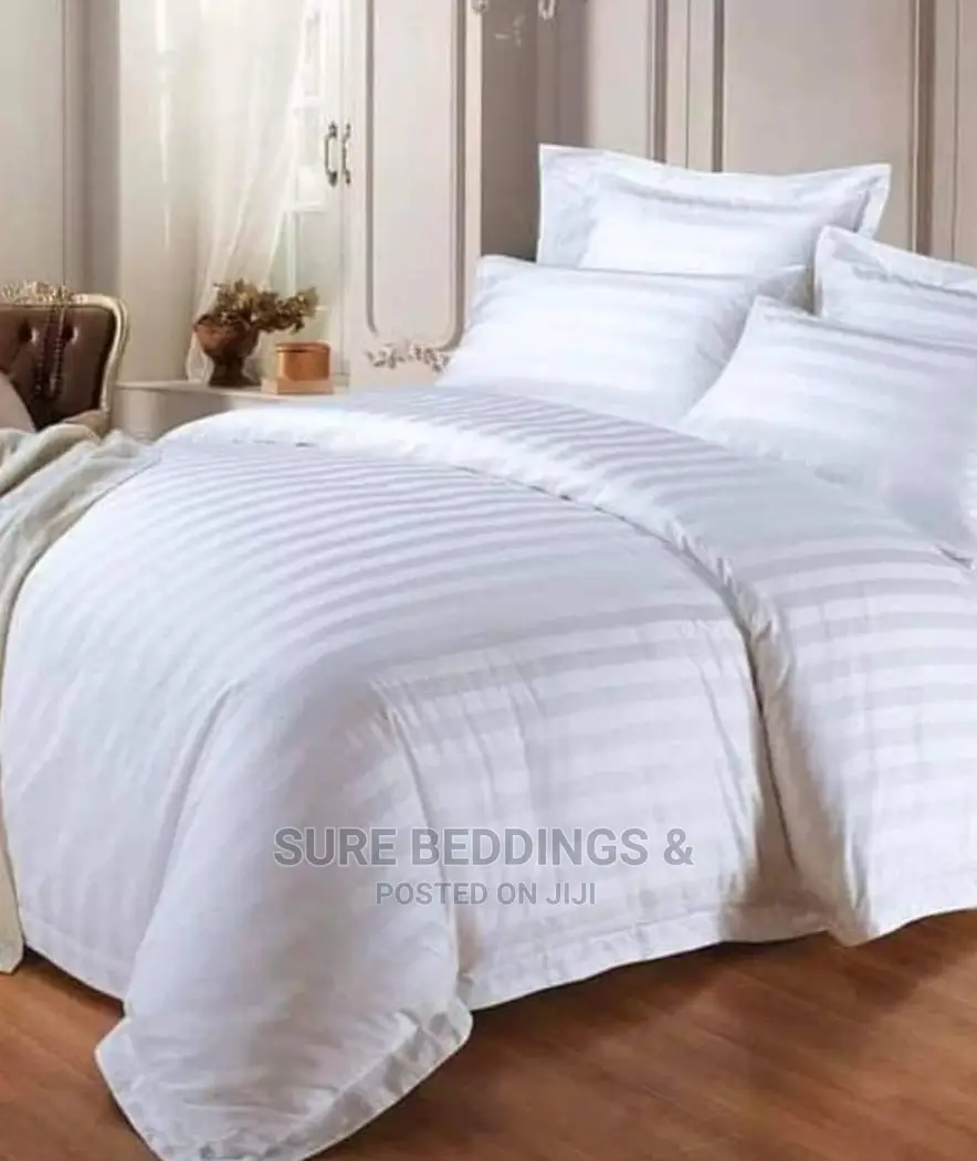 White Stripped Bedsheets