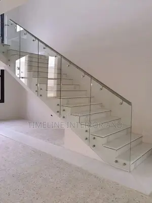 Frosted Glass Hand Railing and Stainless Steel.