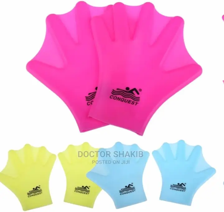 Silicone Webbed Swimming Gloves
