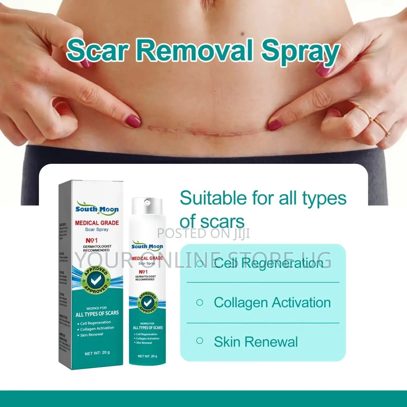 2pcs South Moon Scar Care Spray for Skin Care Routine
