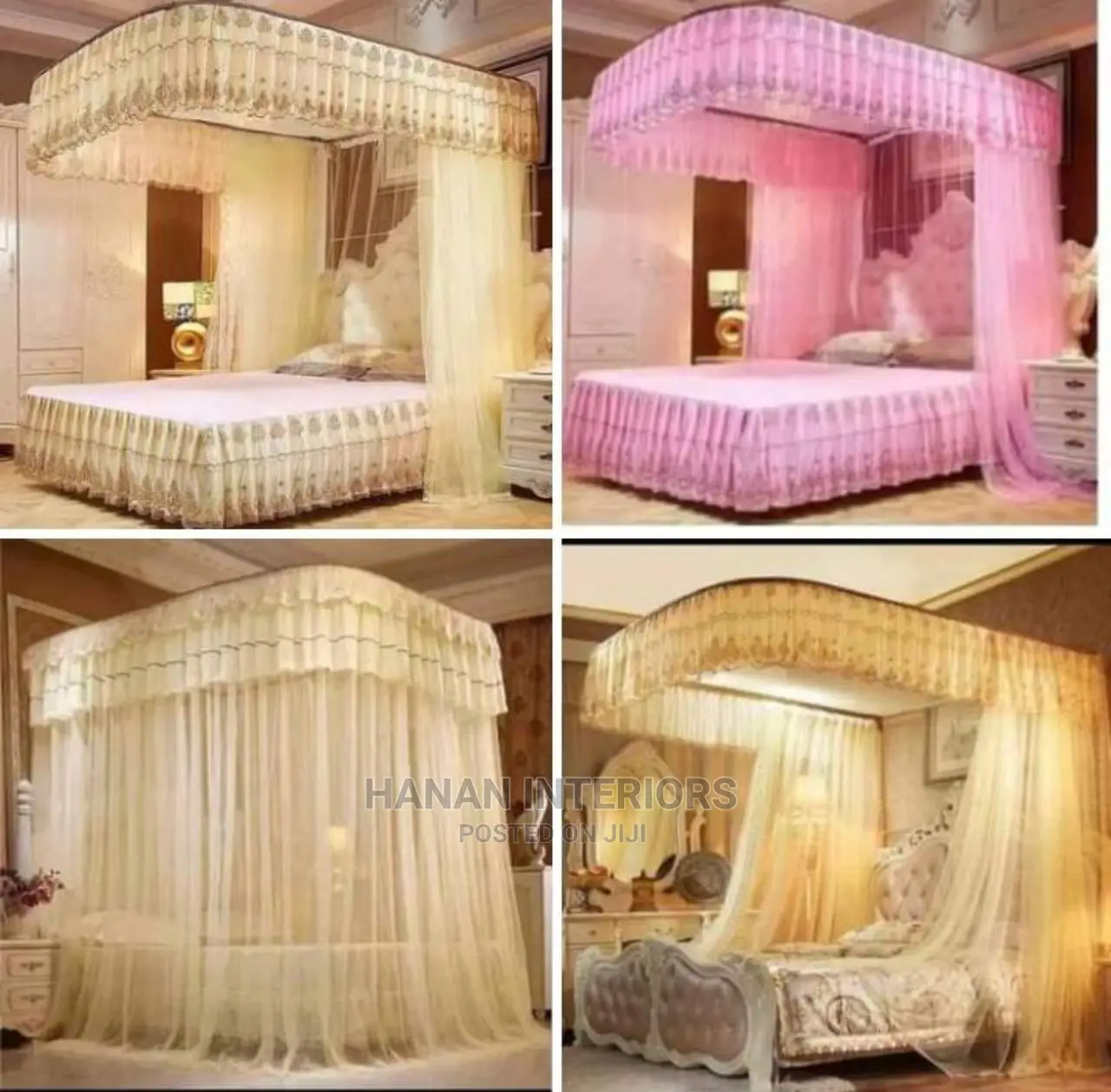 2 Stands Rail Mosquito Net
