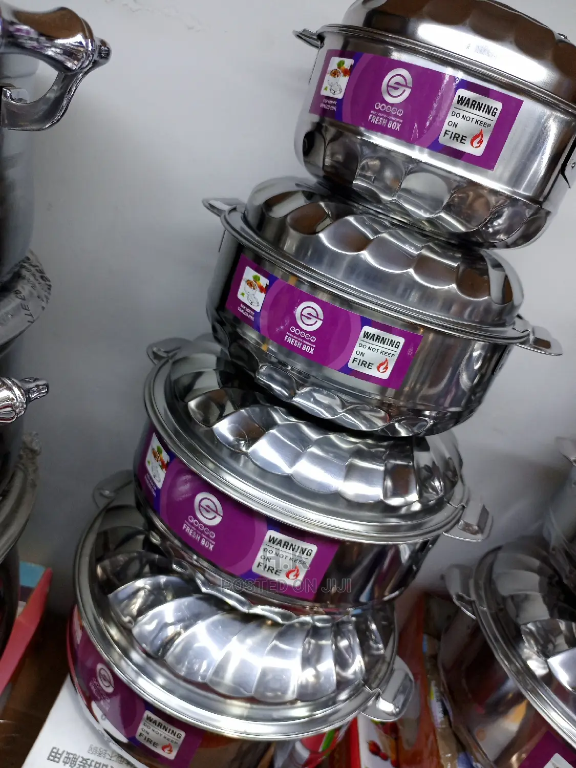 4pc Set Serving Stainless Steel Dish