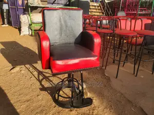 Salon Barber Chair Mixed Color Red and Black
