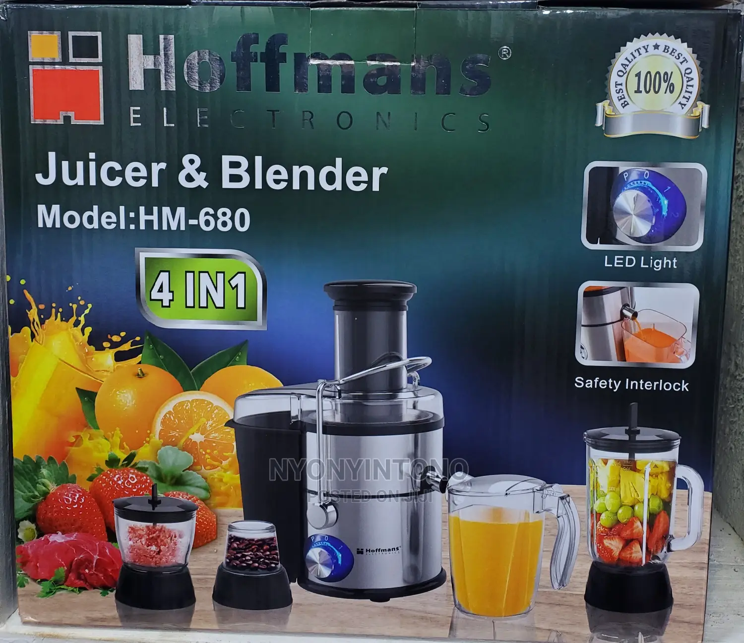 Hoffmans Glass 4 in 1 Juicer and Blender