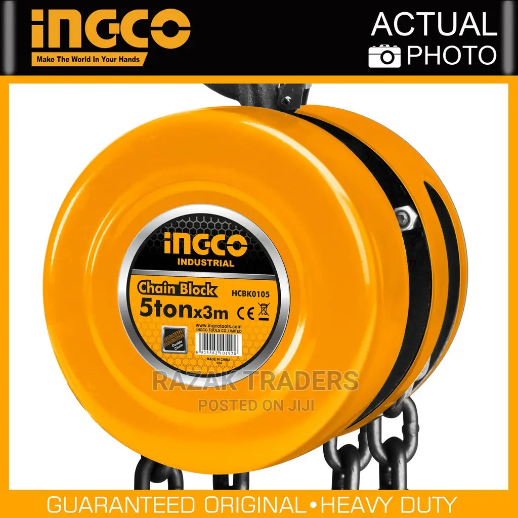 Ingco HCBK0105 5tons Chain Block 3m