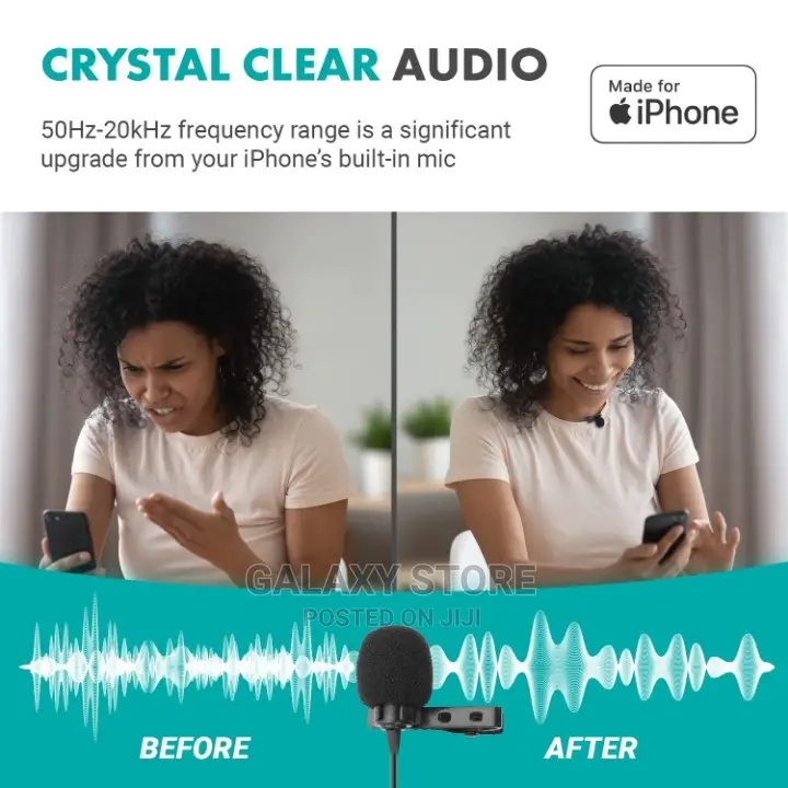 6m Lavalier Lapel Interview Lightning Microphone for iPhone