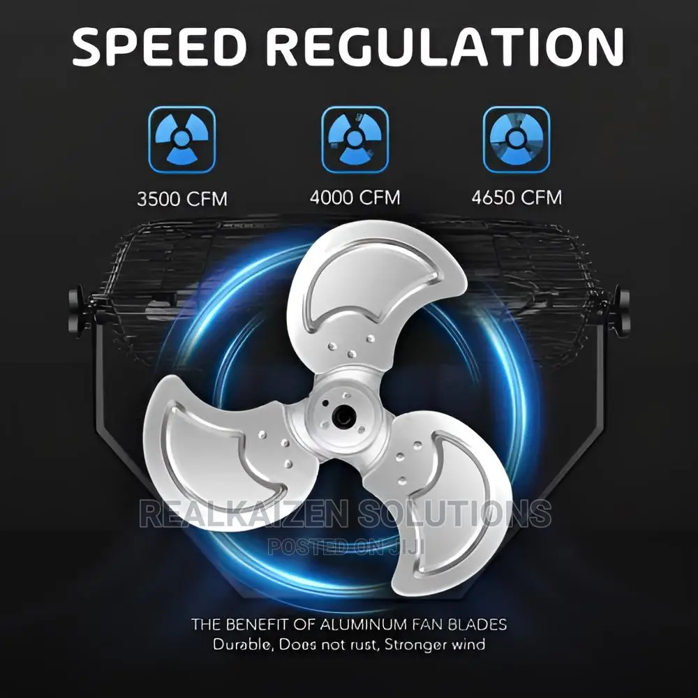 ESTIA 20" 3 Blade | 4 Speed 360° Black Orbital Ceiling Fan