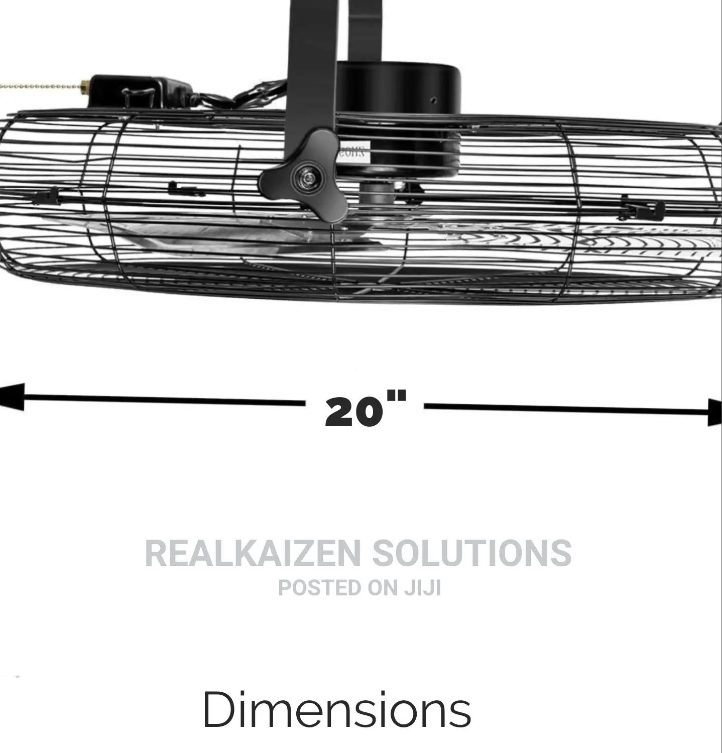 ESTIA 20" 3 Blade | 4 Speed 360° Black Orbital Ceiling Fan