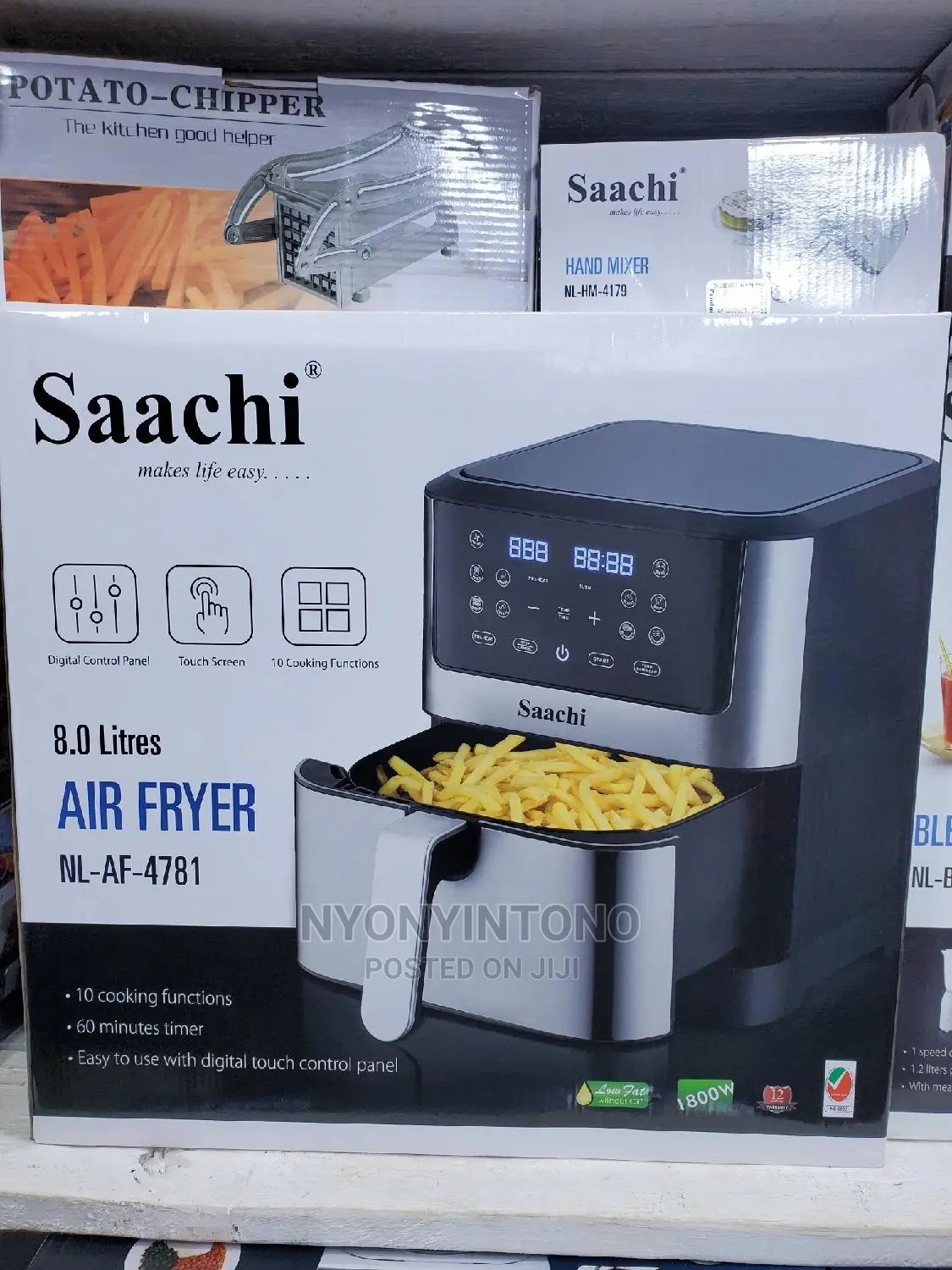 Saachi 8liters Automatic Digital Air Fryerwith Touch Pannel