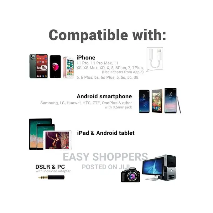 3.5mm Lavalier Microphone for Mobile and Laptop Use