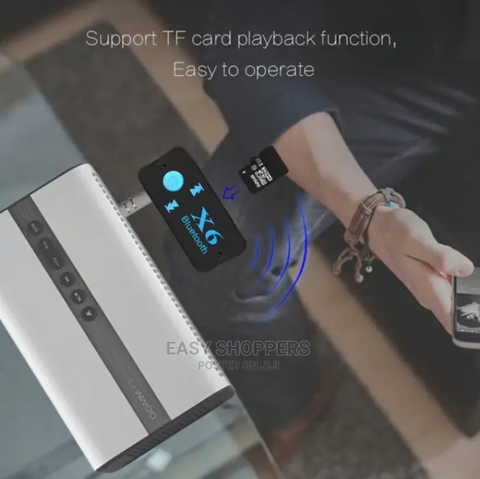 Portable USB Bluetooth-Compatible Aux Audio Receiver-Black