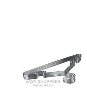 Pack of 10 Steel Hangers - Silver