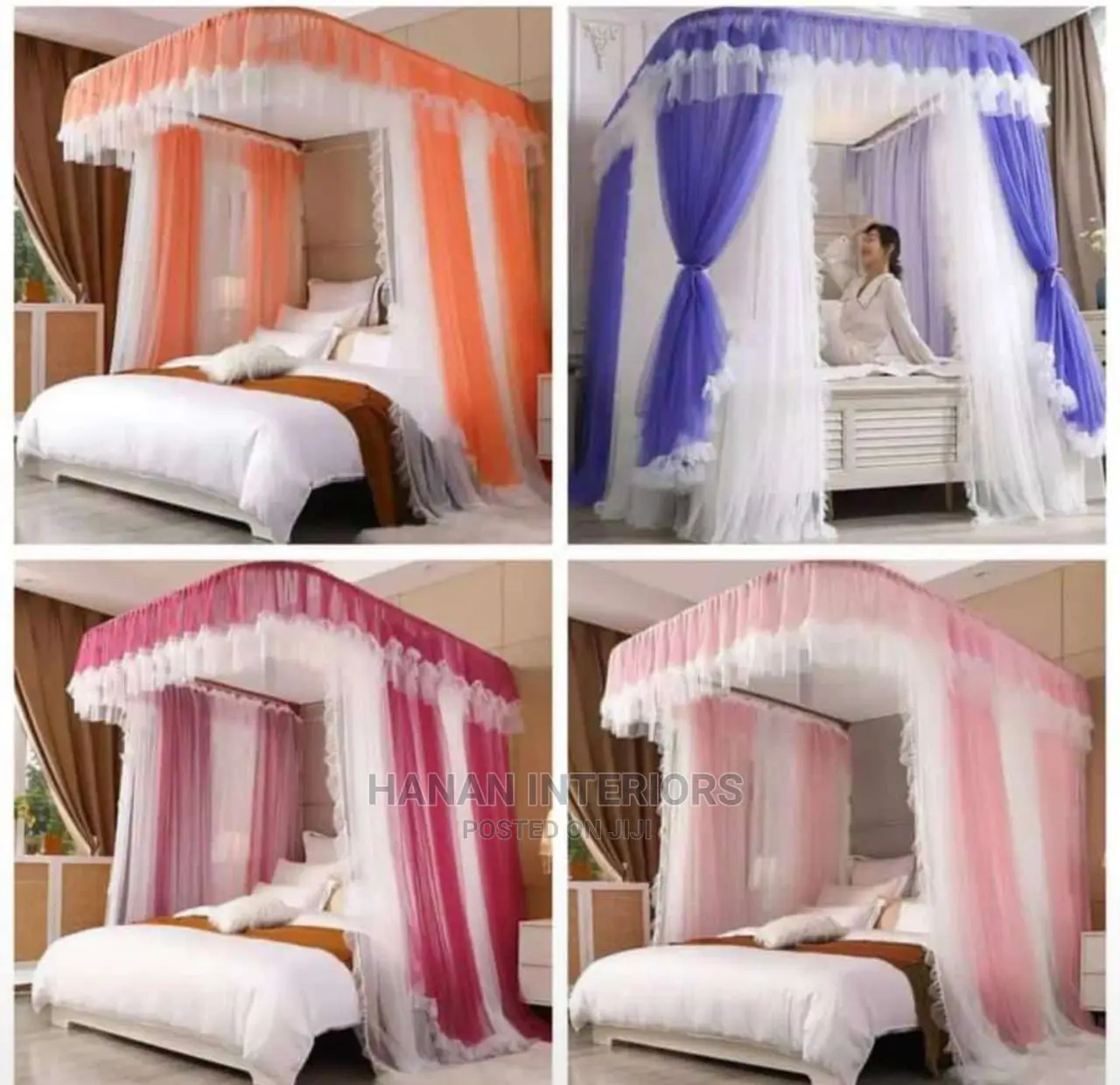 2 Stands Curtain Mosquito Net