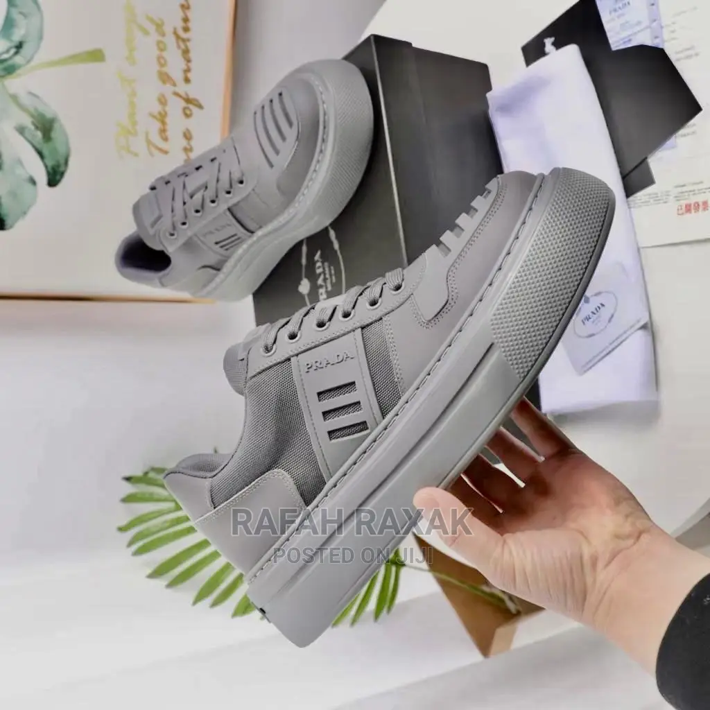 Original Classic Grey Prada Big Sole Sneaker