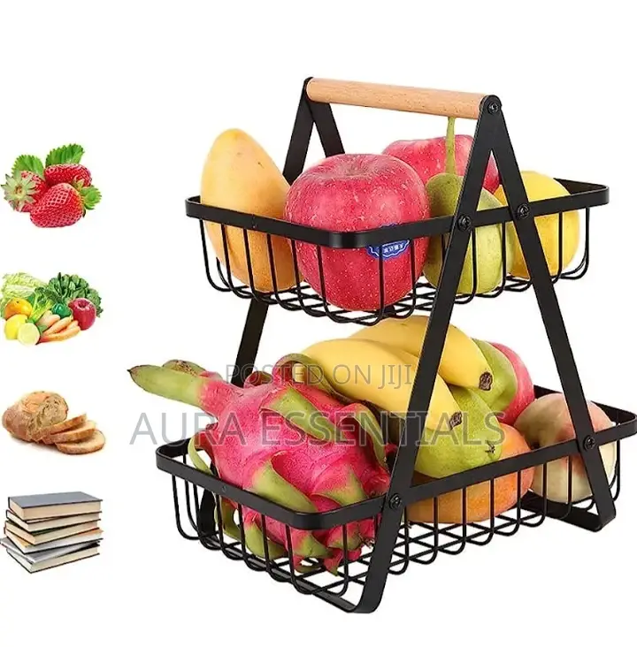 Detachable 2 Tier Fruit Basket Holder
