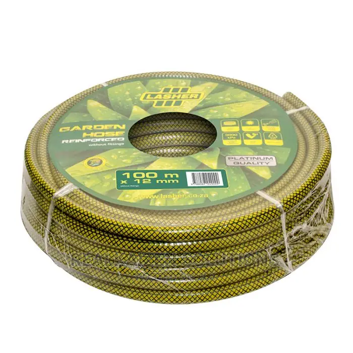 LASHER 12mm Platinum Quality Reinforced Hose Pipe 100 Meters