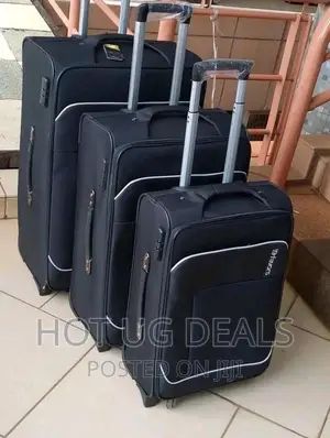 Full Set of 3 Dfavor Suitcase - Black