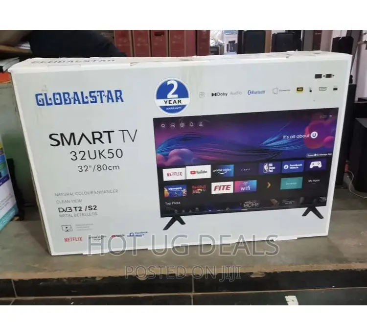 Global Star 32 Inch Frameless Smart TV With Netflix– Vidaa
