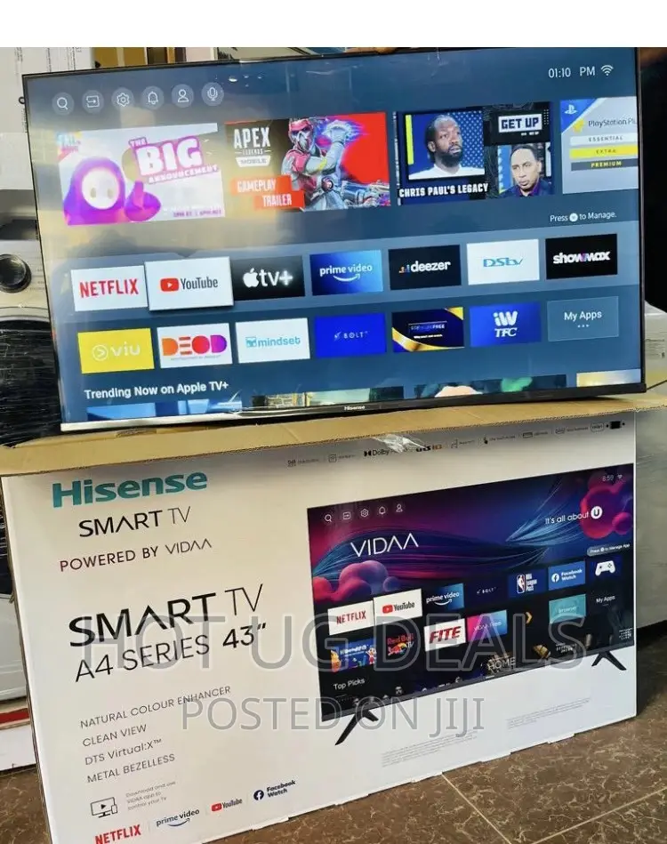 Hisense 43" Smart Tv, Youtube,Netflix,Inbuilt Local Channels