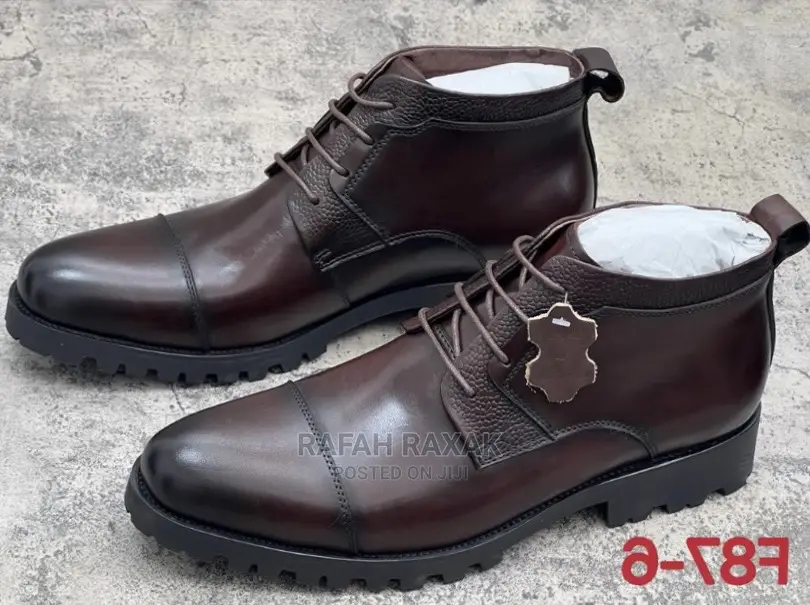Original Dark Tan Franco Banetti Leather Ankle Boots