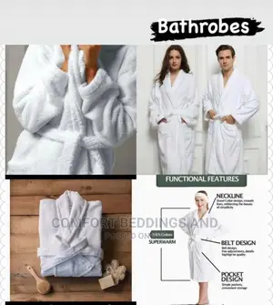 Heavy Cotton Bathrobes White